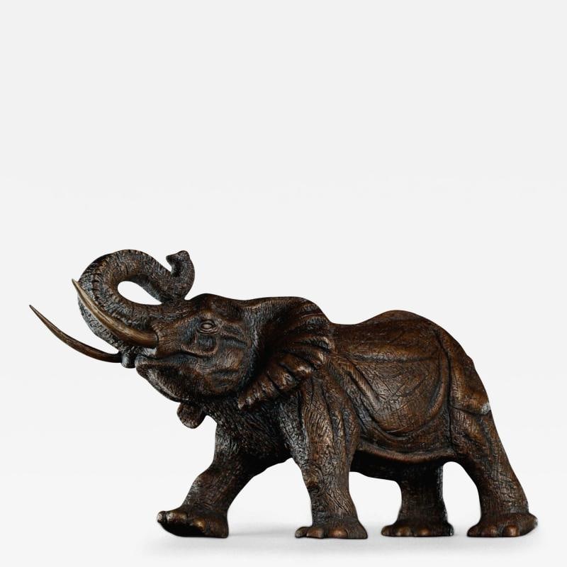 Modern African Elephant Sculpture, Hot Cast Bronze, American, 21st C. (1 of 11)