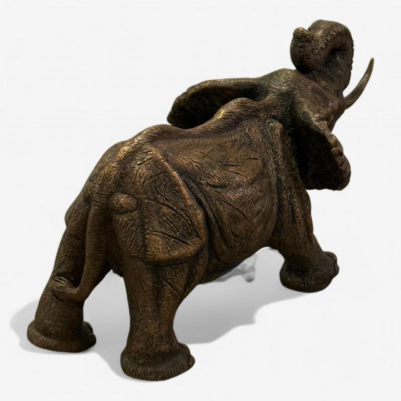 Modern African Elephant Sculpture, Hot Cast Bronze, American, 21st C. - 7