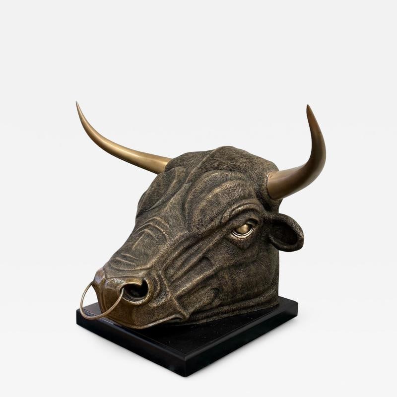Modern, Spanish Fighting Bull Sculpture, Hot Cast Bronze, American, 21st C. (1 of 11)