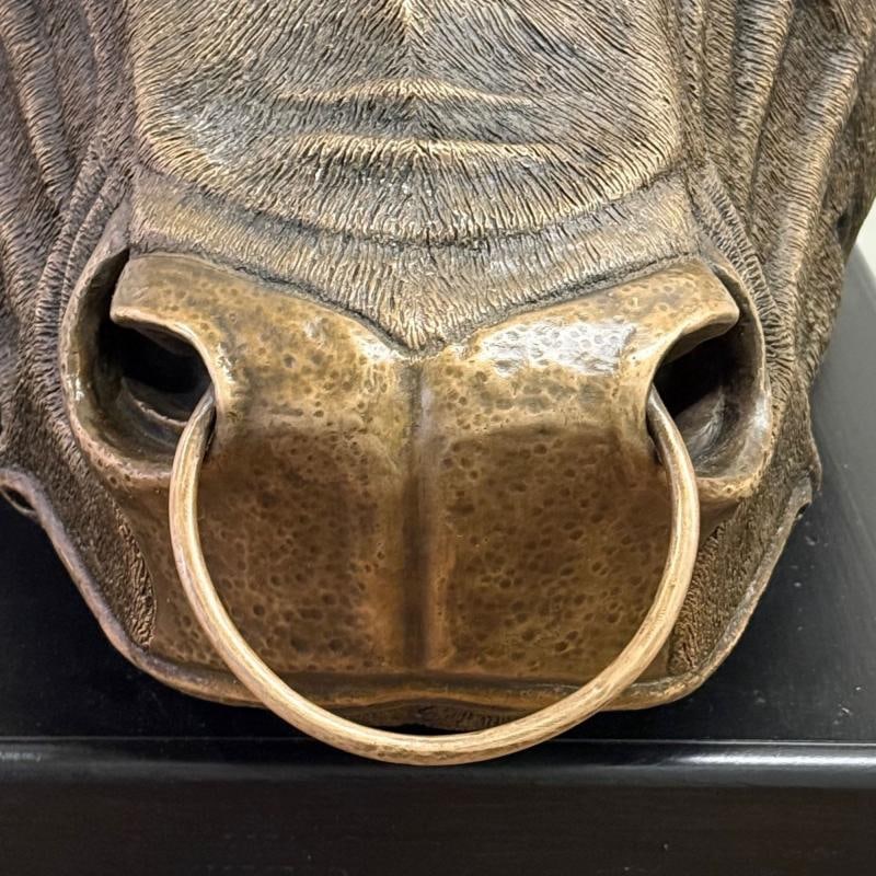 Modern, Spanish Fighting Bull Sculpture, Hot Cast Bronze, American, 21st C. - 7