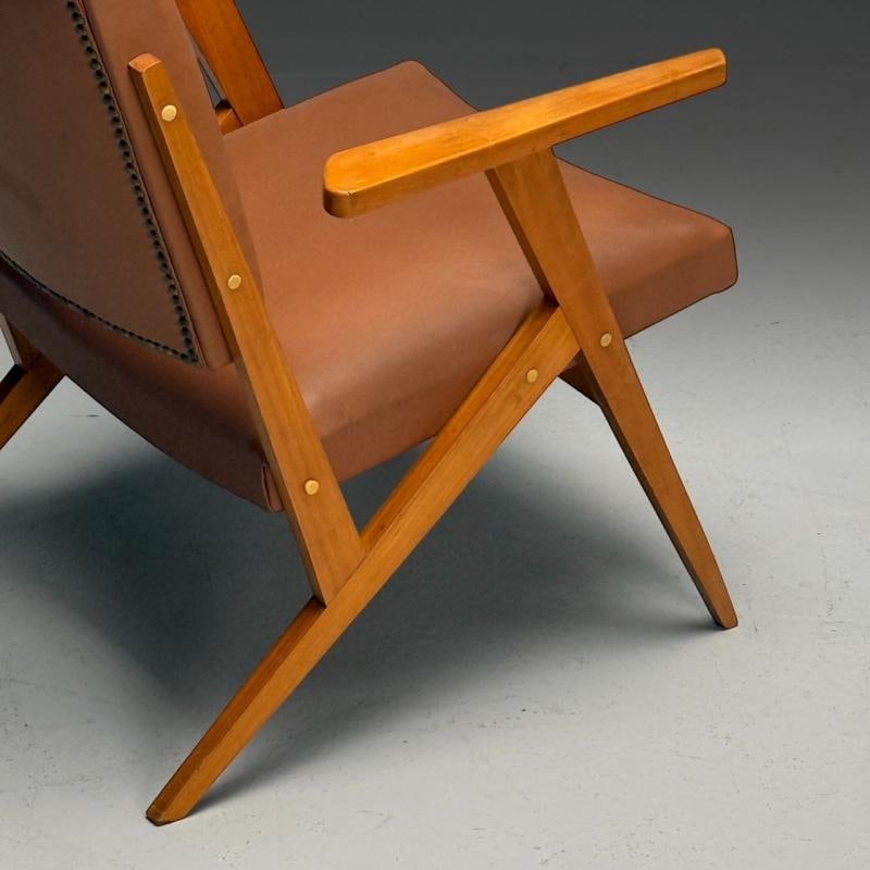 Jose Zanine Caldas, Brazilian Mid-Century Modern, Lounge Chair, Leather, 1950s - 8