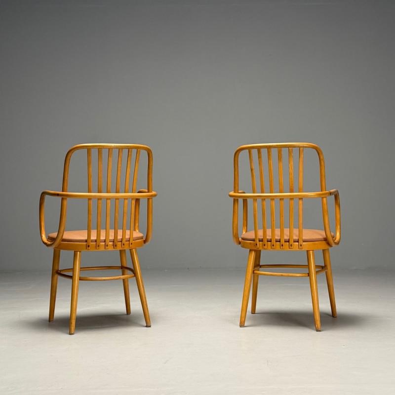 Josef Hoffmann, Ligna, Mid-Century Modern, Bistro Chairs, Czech Republic, 1970s - 5