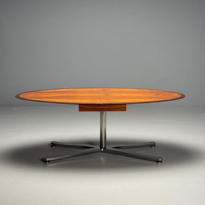 Pace, Mid-Century Modern, Writing Desk, Exotic Wood, Chrome, American, 20th C - 7