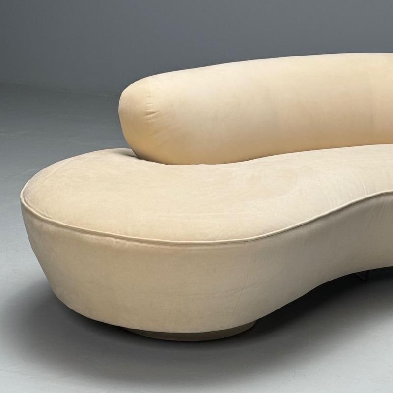 Vladimir Kagan, Directional, Mid-Century Modern, Serpentine Cloud Sofa, Velvet - 9