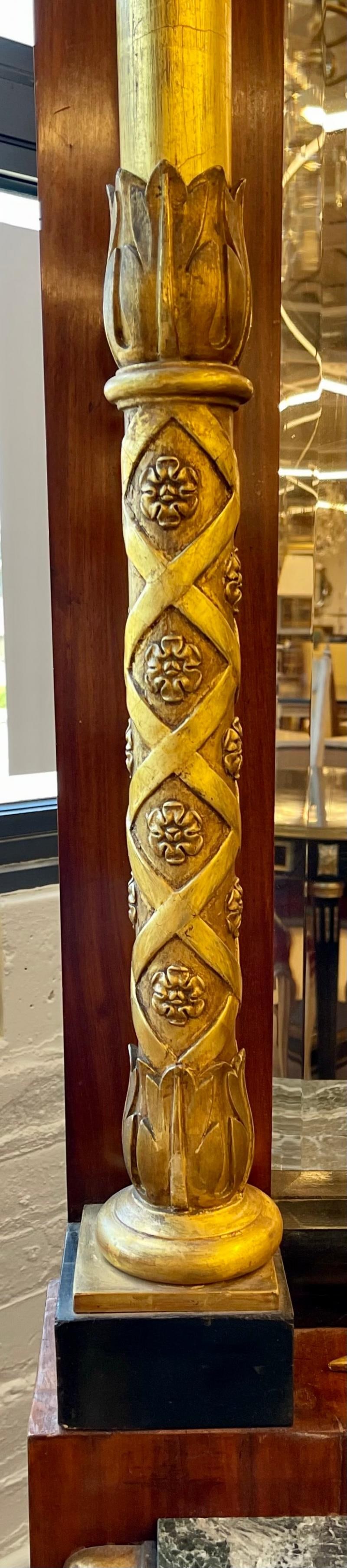 19th Century Mahogany Giltwood Console with Mirror, Neoclassical, P.G Bylanders - 10