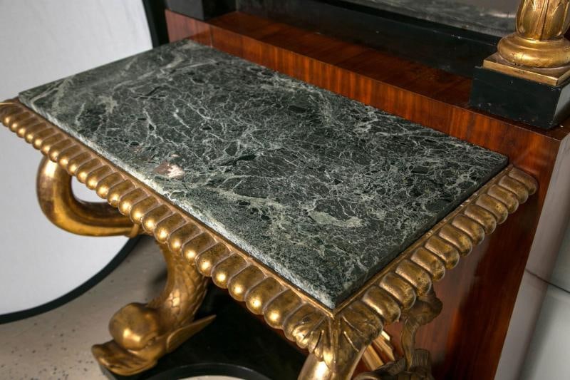 19th Century Mahogany Giltwood Console with Mirror, Neoclassical, P.G Bylanders - 6