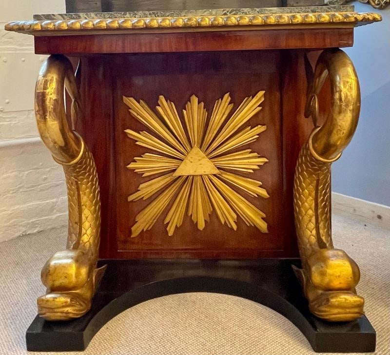 19th Century Mahogany Giltwood Console with Mirror, Neoclassical, P.G Bylanders - 7