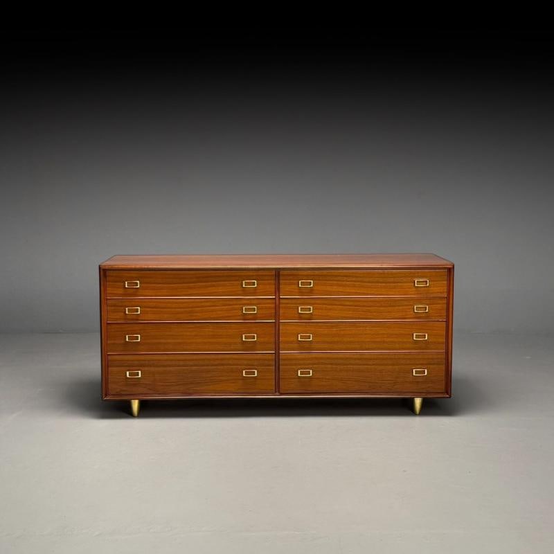 Paul Frankl, John Stuart, Mid-Century Modern, Dresser, Walnut, Brass, USA, 1950s - 2