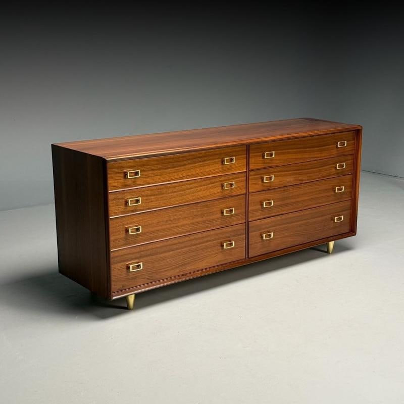 Paul Frankl, John Stuart, Mid-Century Modern, Dresser, Walnut, Brass, USA, 1950s - 3