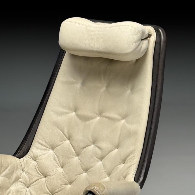 Bruno Mathsson, Dux, Mid-Century Modern, Jetson Swivel Chair, White Leather - 4