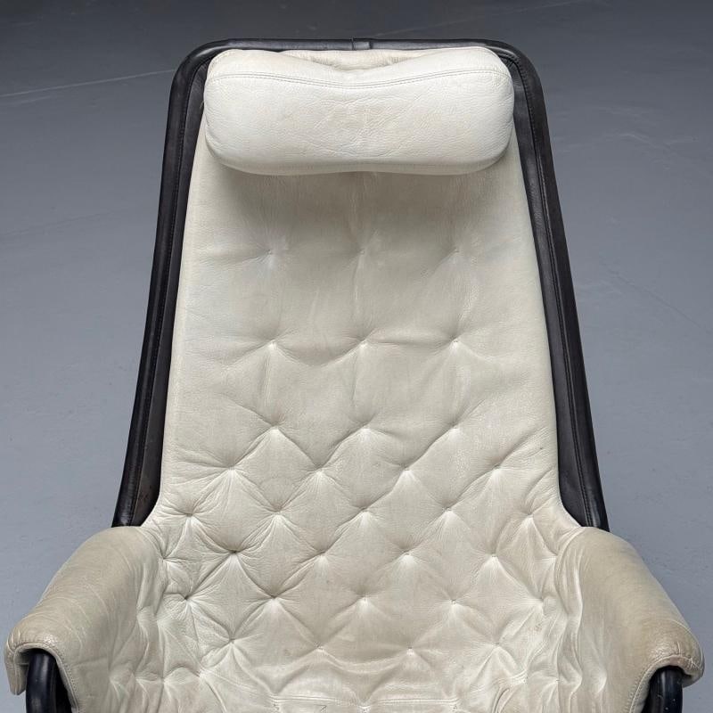 Bruno Mathsson, Dux, Mid-Century Modern, Jetson Swivel Chair, White Leather - 7