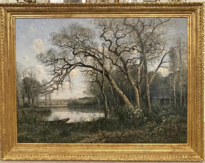 Louis Aime Japy "Springtime, Oil on Canvas, Monumental, Sotheby's Provenance - 2