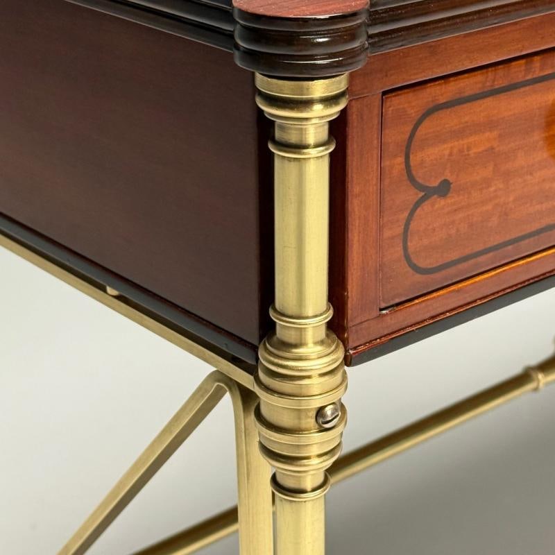 Kittinger, English Regency, Campaign Desk, Rosewood, Satinwood, Brass, USA 1950s - 10
