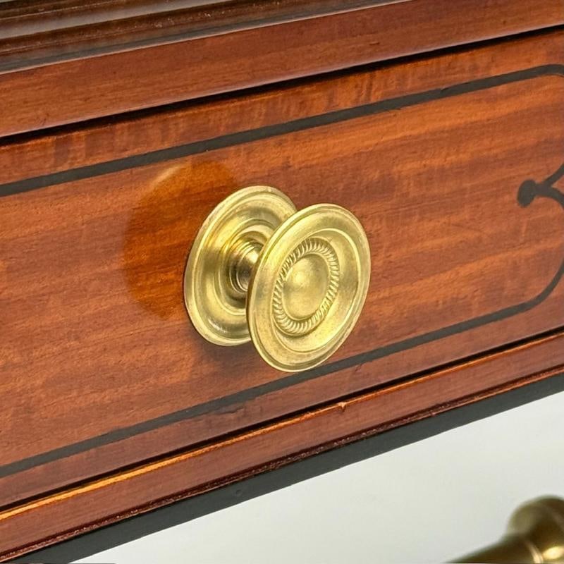 Kittinger, English Regency, Campaign Desk, Rosewood, Satinwood, Brass, USA 1950s - 11