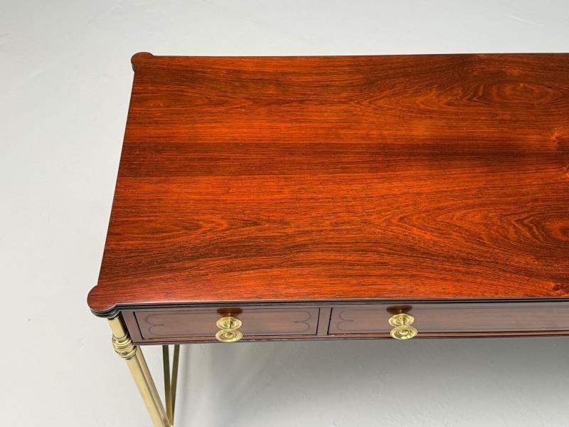 Kittinger, English Regency, Campaign Desk, Rosewood, Satinwood, Brass, USA 1950s - 7