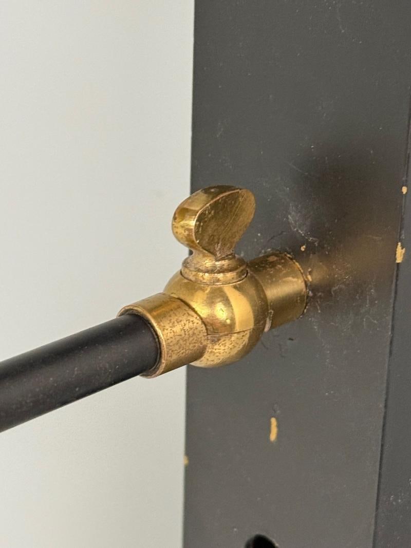 Italian Mid-Century Modern, Three Light Wall Sconce, Painted Metal, Glass, 1950s - 7