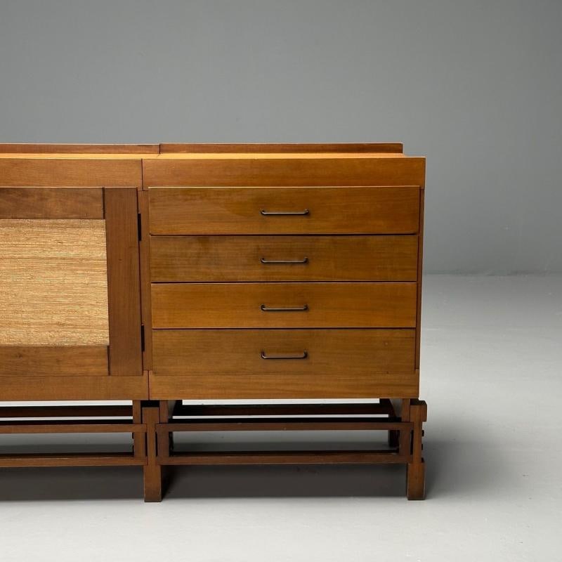 Leonardo Fiori, Italian Mid-Century Modern, Sideboard, Wengé, Seagrass, 1950s - 7