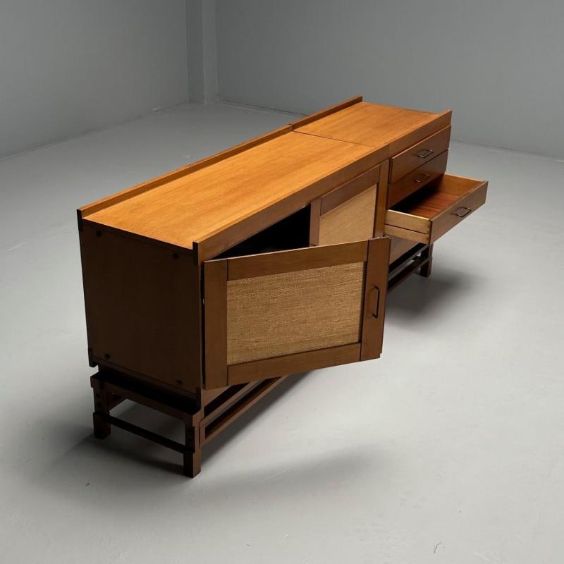 Leonardo Fiori, Italian Mid-Century Modern, Sideboard, Wengé, Seagrass, 1950s - 9