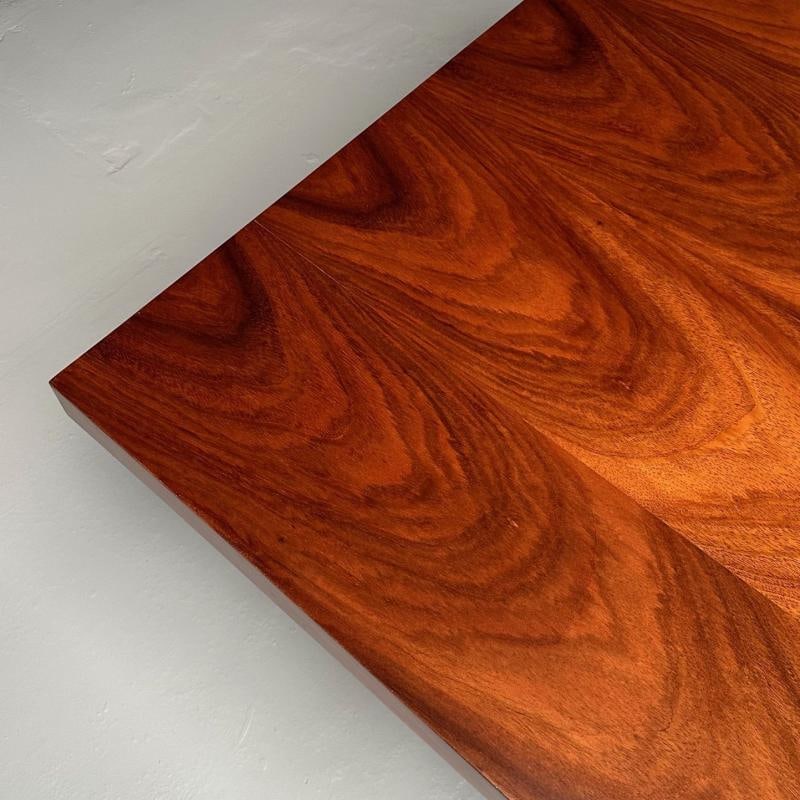 Contemporary, Modern Rectangular Dining Table, Burlwood Veneer, Gilt Metal - 7