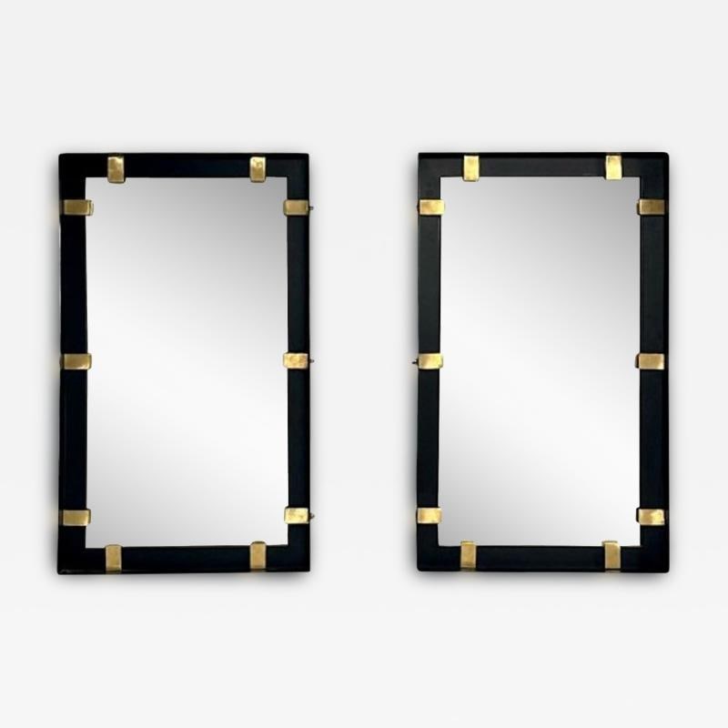 Contemporary, Industrial Modern Rectangular Wall Mirrors, Steel, Brass, 2020s (1 of 7)