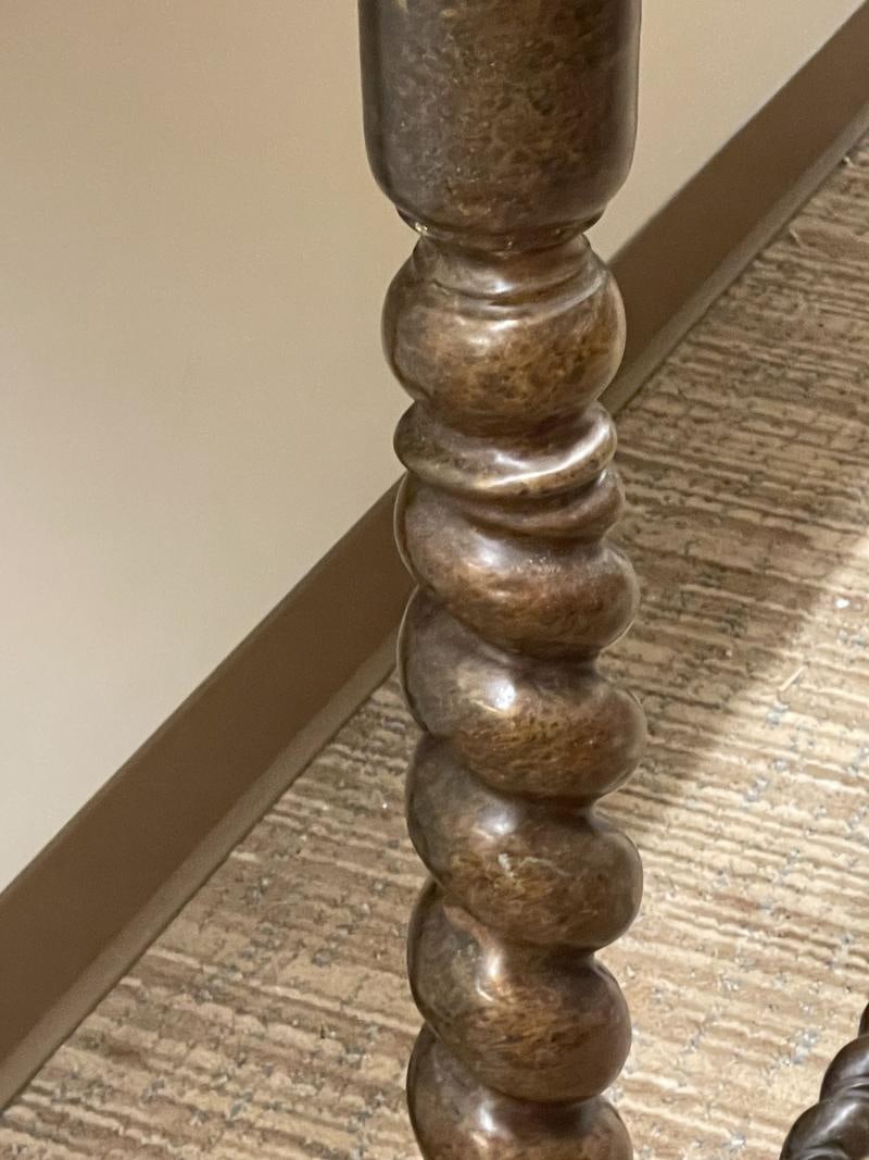 Baroque, Barley Twist Console Table, Tortoise, Marble, Bronze, 19th Century - 10