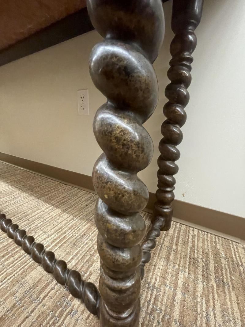 Baroque, Barley Twist Console Table, Tortoise, Marble, Bronze, 19th Century - 11