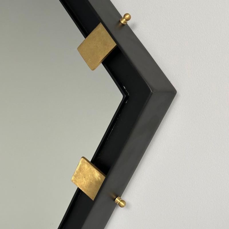 Contemporary, Industrial Modern, Angular Wall Mirrors, Steel, Brass, 2020s - 10