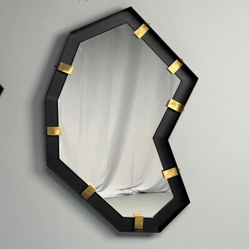 Contemporary, Industrial Modern, Angular Wall Mirrors, Steel, Brass, 2020s - 6