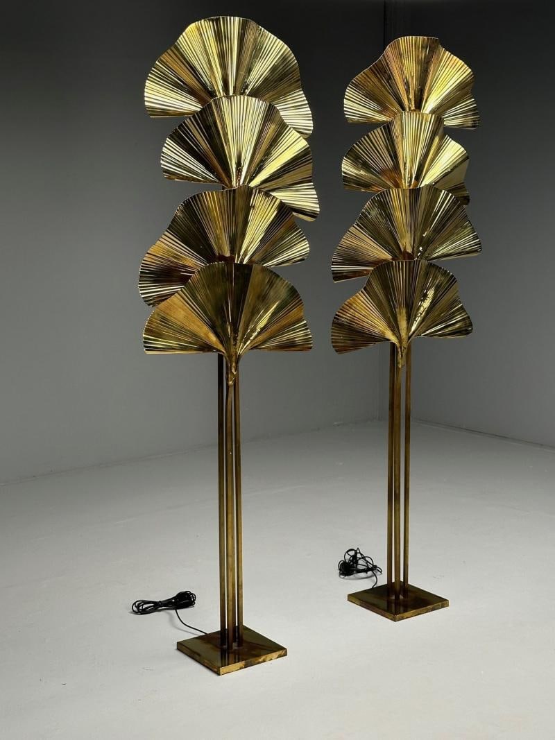 Carlo Giorgi, Bottega Gadda, Italian Mid-Century Modern, Ginko Leaf Floor Lamps - 4