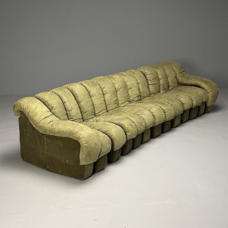 De Sede, Mid-Century Modern, DS-600 Non Stop Sectional Sofa, Green Fabric - 4