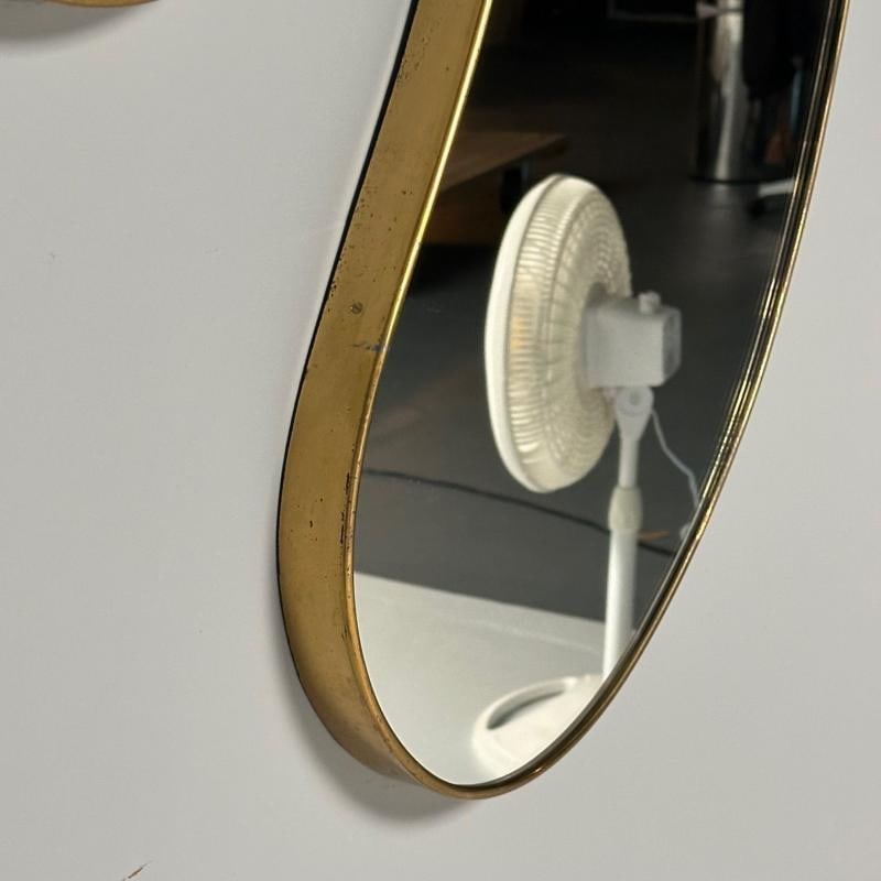 Italian Mid-Century Modern, Wall Mirrors, Organic Form, Brass, Italy, 1950s - 9