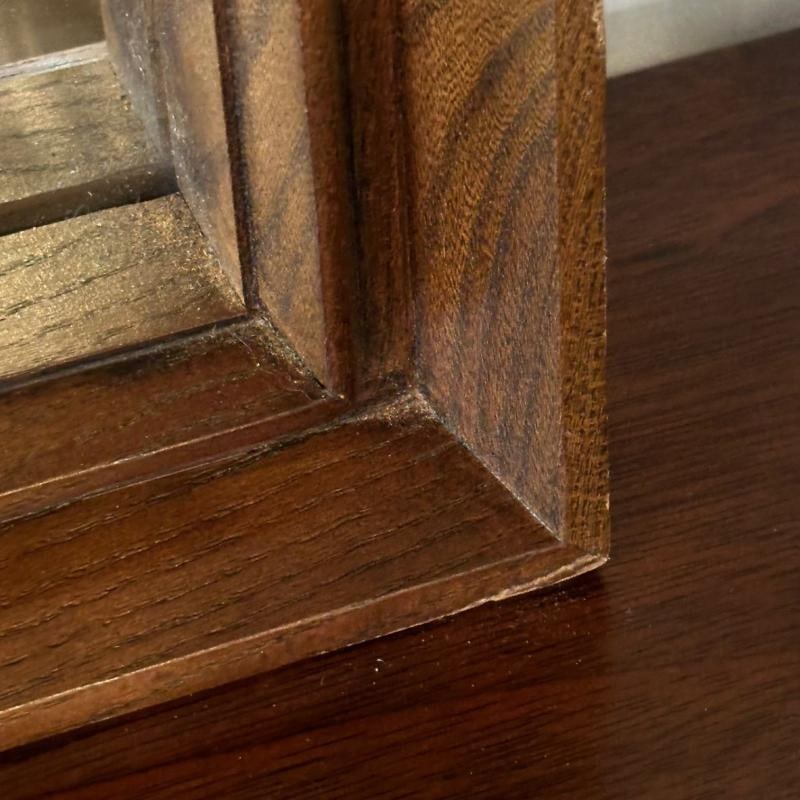 Pulaski, Brutalist Mid-Century Modern, 'Oceanic' Wall Mirror, Walnut, 1960s - 6