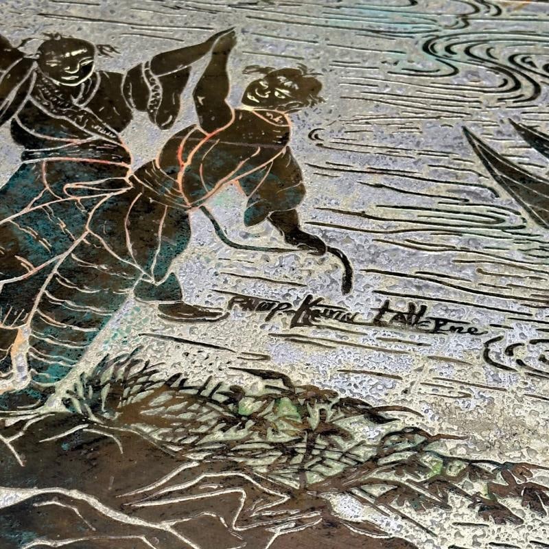 Philip and Kelvin LaVerne, Mid-Century, T'ang Marriage Coffee Table, Bronze - 6