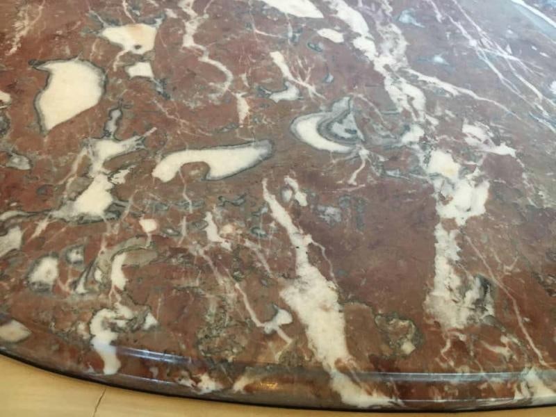 Demilune Console Or Serving Table French Maison Jansen Ribbon Form Marble top - 10