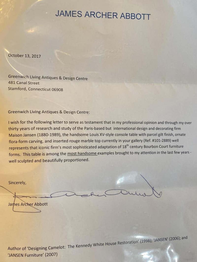 Demilune Console Or Serving Table French Maison Jansen Ribbon Form Marble top - 12