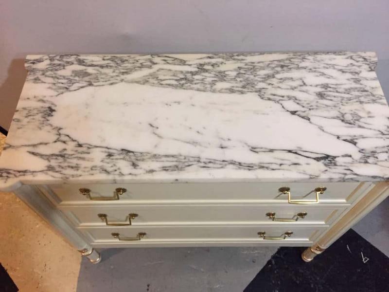 Hollywood Regency Louis XVI Style Commode Nightstand Jansen Attributed - 2