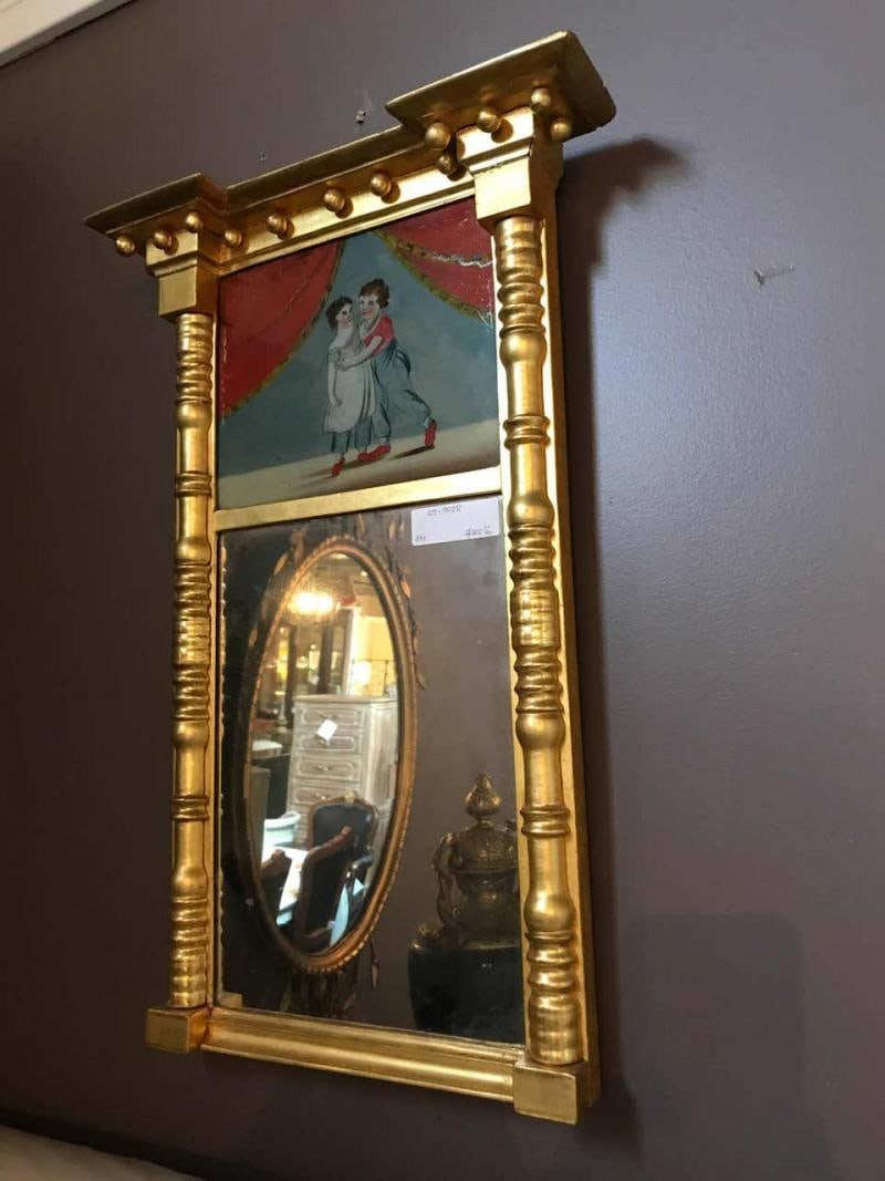 19th Century Federal Guild Gold Framed Wall Mirror - 3