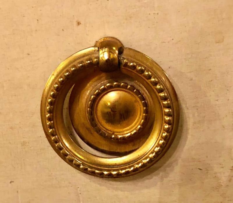 Pair of Louis XVI Style Paint Decorated Marble Top End Tables or Nightstands - 7