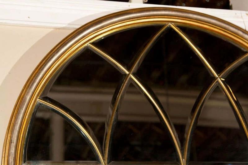 Domed Beveled Glass Detailed Beveled Wall or Console Mirror by La Barge - 4