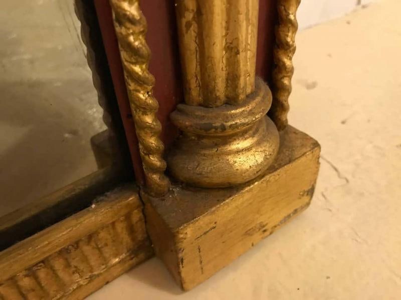 Russian Neoclassical Style Parcel Paint and Gilt Decorated Mirror - 2