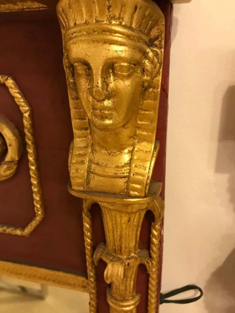 Russian Neoclassical Style Parcel Paint and Gilt Decorated Mirror - 5