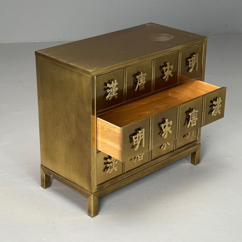 Mastercraft, Mid-Century Modern, Commode, Asian Motif, Brass, Bronze, 1970s - 5