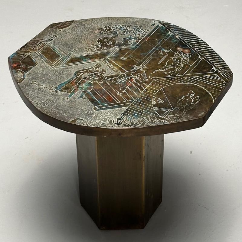 Philip and Kelvin LaVerne, Mid-Century Modern, Tao Side Tables, Bronze, 1960s - 5