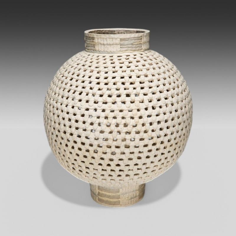 Yoonjee Kwak, Contemporary, Modern Ceramic Vase, Moon Jar, South Korean, 21st C. - 2
