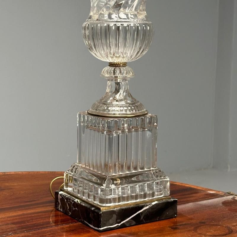 Mid-Century Modern, Table Lamps, Textured Glass, Marble, 1950s - 7