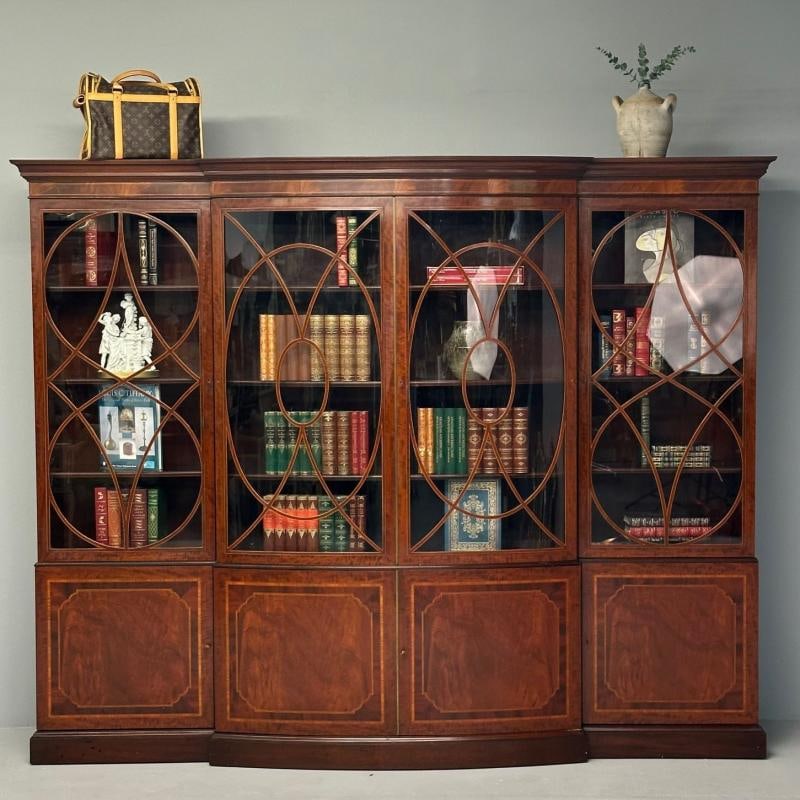 Schmieg & Kotzian, Georgian, Breakfront or Bookcase, Mahogany, Satinwood, 1920s - 2
