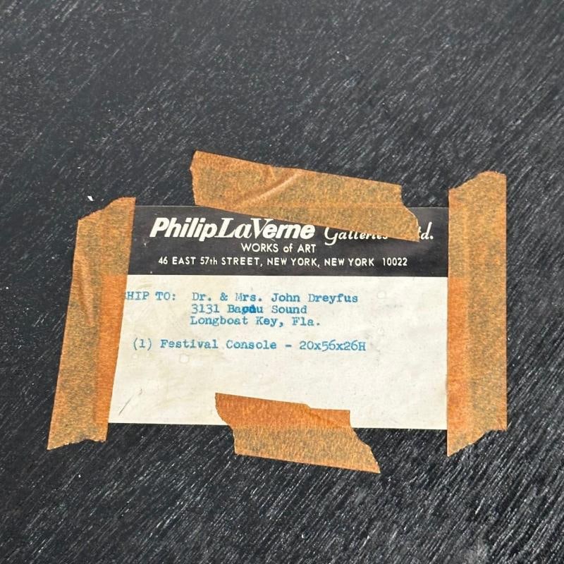 Philip & Kelvin LaVerne Mid-Century Modern Spring Festival Console Table, Bronze - 8