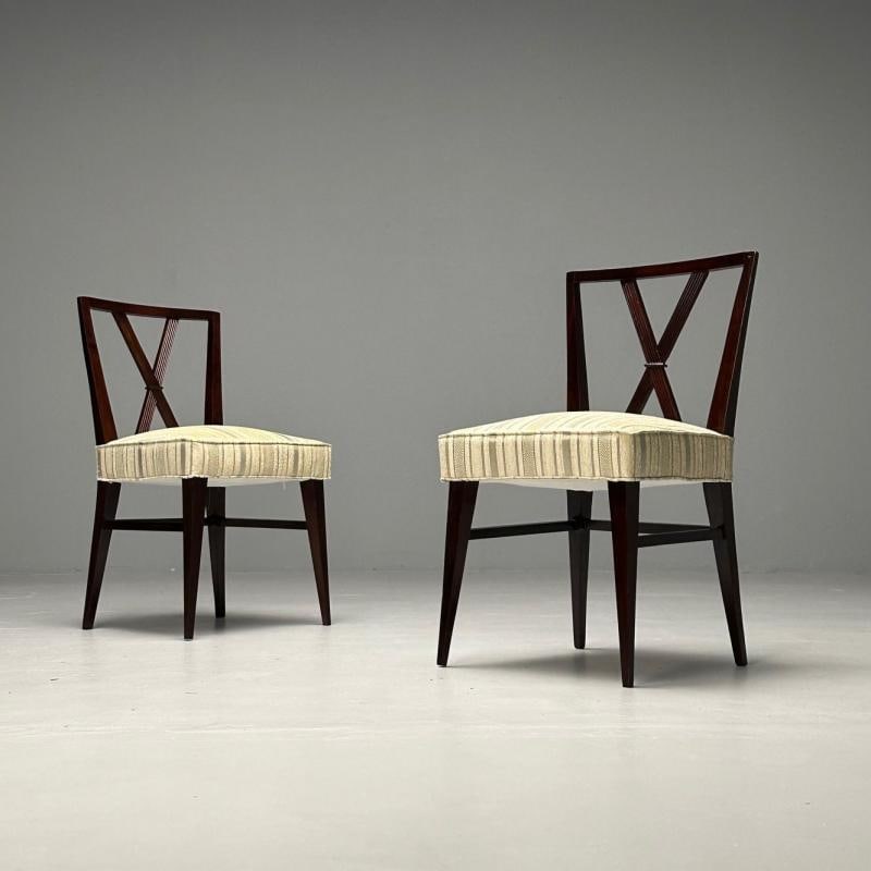 Tommi Parzinger Attrib., Mid-Century Modern, Twelve Dining Chairs, 1960s - 3