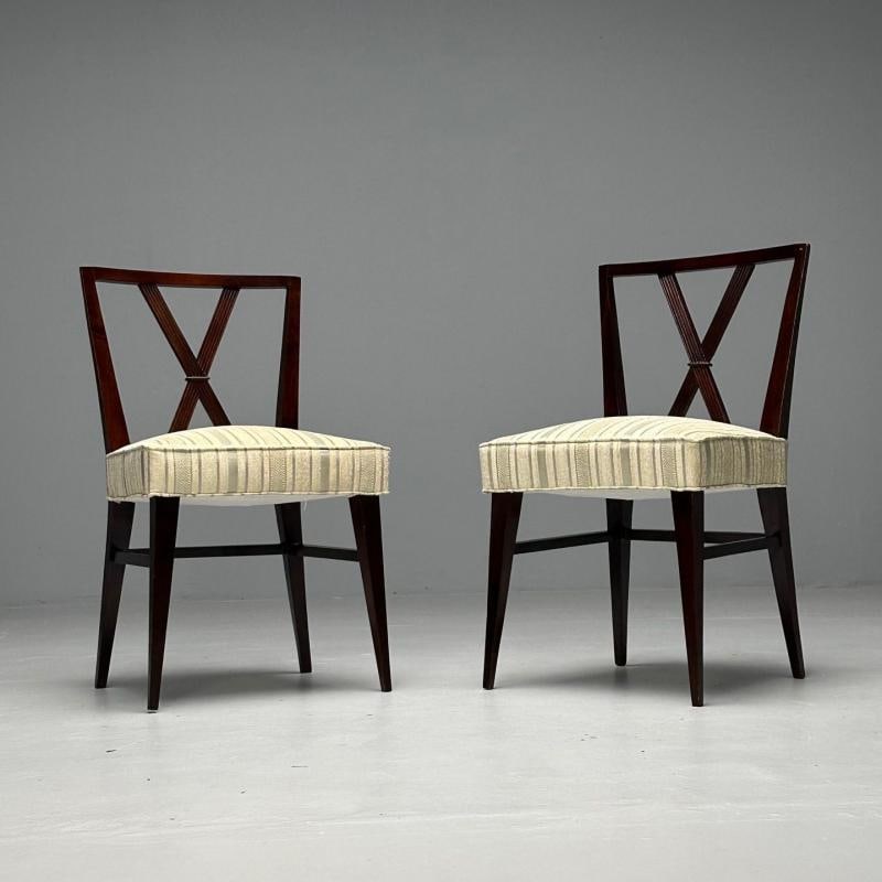 Tommi Parzinger Attrib., Mid-Century Modern, Twelve Dining Chairs, 1960s - 5