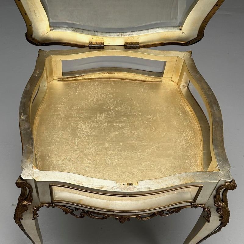 Louis XV, Jewelry Showcase, Vitrine Table, Walnut, Bronze, Gilt, 1920s - 10